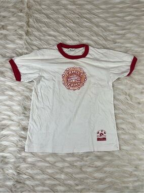 Vintage Family Camp Ringer Tee Boys' L White